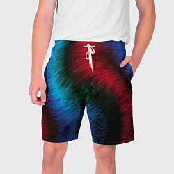 Шорты на шнурке мужские Буря красок, цвет: 3D-принт