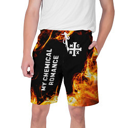 Шорты на шнурке мужские My Chemical Romance и пылающий огонь, цвет: 3D-принт