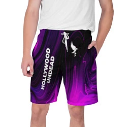 Шорты на шнурке мужские Hollywood Undead violet plasma, цвет: 3D-принт