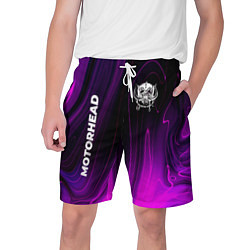Шорты на шнурке мужские Motorhead violet plasma, цвет: 3D-принт