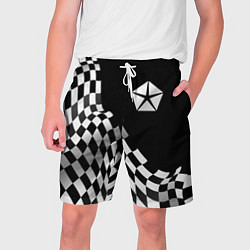 Шорты на шнурке мужские Jeep racing flag, цвет: 3D-принт