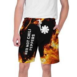 Шорты на шнурке мужские Red Hot Chili Peppers и пылающий огонь, цвет: 3D-принт