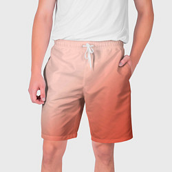 Шорты на шнурке мужские Градиент персиковый, цвет: 3D-принт