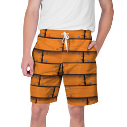 Шорты на шнурке мужские Оранжевый забор, цвет: 3D-принт