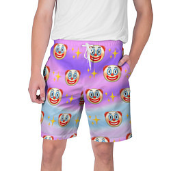Шорты на шнурке мужские Узор с Клоунами, цвет: 3D-принт