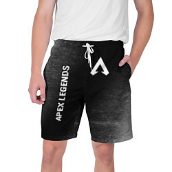 Мужские шорты Apex Legends glitch на темном фоне: надпись, симво
