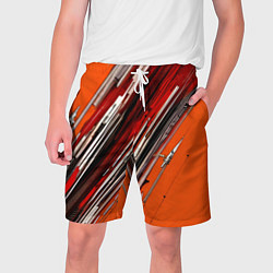 Шорты на шнурке мужские Киберпанк модерн линии, цвет: 3D-принт