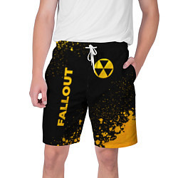 Мужские шорты Fallout - gold gradient: надпись, символ
