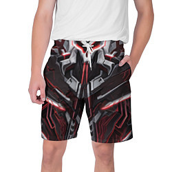 Шорты на шнурке мужские Красная кибер броня, цвет: 3D-принт