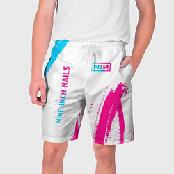 Шорты на шнурке мужские Nine Inch Nails neon gradient style: надпись, симв, цвет: 3D-принт