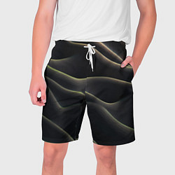 Шорты на шнурке мужские Объемная темная текстура, цвет: 3D-принт