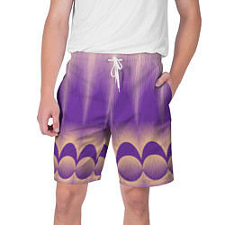 Мужские шорты Фиолетовый градиент в полоску