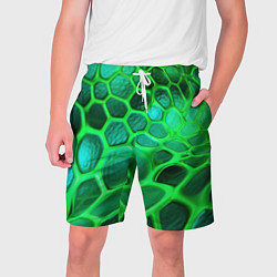 Мужские шорты Зеленые неоновые соты