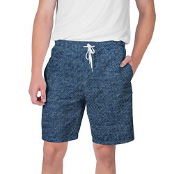 Шорты на шнурке мужские Текстура джинсы, цвет: 3D-принт