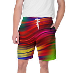 Мужские шорты Разноцветный абстрактный узор волны