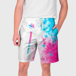 Шорты на шнурке мужские Dead by Daylight neon gradient style: по-вертикали, цвет: 3D-принт