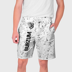 Шорты на шнурке мужские Burzum glitch на светлом фоне по-вертикали, цвет: 3D-принт