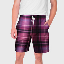 Мужские шорты Фиолетовая шотландская клетка