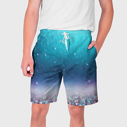 Шорты на шнурке мужские Футуристичный город и конфетти, цвет: 3D-принт