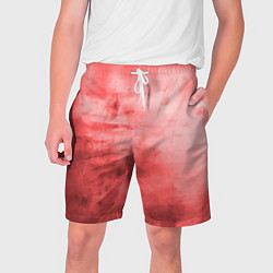 Шорты на шнурке мужские Красный гранж, цвет: 3D-принт