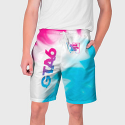 Мужские шорты GTA6 neon gradient style вертикально