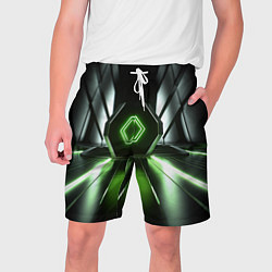 Шорты на шнурке мужские Зеленый луч, цвет: 3D-принт