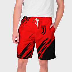 Шорты на шнурке мужские Juventus краски спорт фк, цвет: 3D-принт