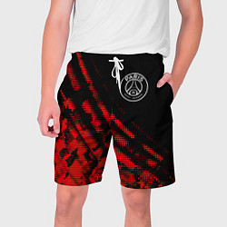 Шорты на шнурке мужские PSG sport grunge, цвет: 3D-принт