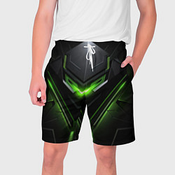 Мужские шорты Green and black abstract style
