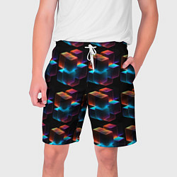 Мужские шорты Разноцветные неоновые кубы