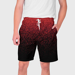 Шорты на шнурке мужские Градиент мозаика красно-чёрный, цвет: 3D-принт