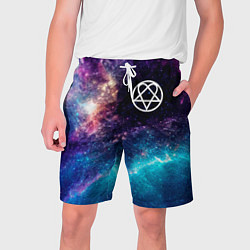 Шорты на шнурке мужские HIM space rock, цвет: 3D-принт