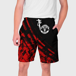 Шорты на шнурке мужские Manchester United sport grunge, цвет: 3D-принт