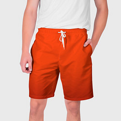 Шорты на шнурке мужские Пылкий красно-оранжевый градиент, цвет: 3D-принт