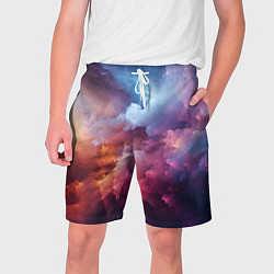 Шорты на шнурке мужские Облачный космос, цвет: 3D-принт