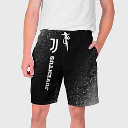 Шорты на шнурке мужские Juventus sport на темном фоне по-вертикали, цвет: 3D-принт