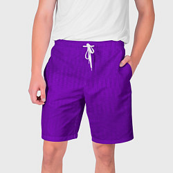 Шорты на шнурке мужские Фиолетовый текстурированный, цвет: 3D-принт