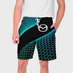 Шорты на шнурке мужские Mazda electro hexagon, цвет: 3D-принт