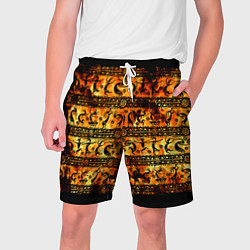 Шорты на шнурке мужские Кокопелли - танцы в огне, цвет: 3D-принт