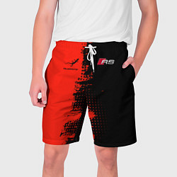 Мужские шорты AUDI quattro black and red
