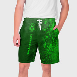 Шорты на шнурке мужские Galatasaray - green gradient по-вертикали, цвет: 3D-принт