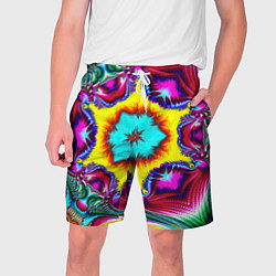 Шорты на шнурке мужские Абстракция узор фракталы, цвет: 3D-принт