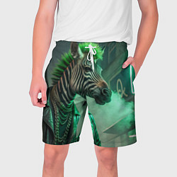 Шорты на шнурке мужские Cyperpunk zebra, цвет: 3D-принт