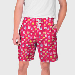 Шорты на шнурке мужские Skzoo pattern pink, цвет: 3D-принт