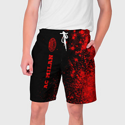 Шорты на шнурке мужские AC Milan - red gradient по-вертикали, цвет: 3D-принт