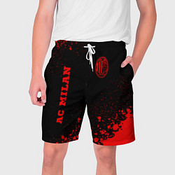Шорты на шнурке мужские AC Milan - red gradient вертикально, цвет: 3D-принт