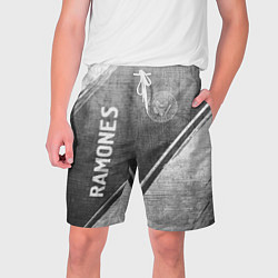 Мужские шорты Ramones - grey gradient вертикально