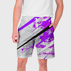 Шорты на шнурке мужские Color white light pink, цвет: 3D-принт