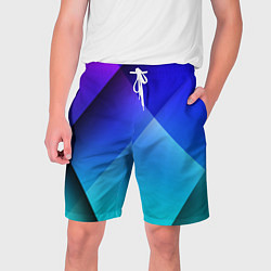 Шорты на шнурке мужские Color blue, цвет: 3D-принт