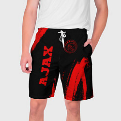 Шорты на шнурке мужские Ajax - red gradient вертикально, цвет: 3D-принт